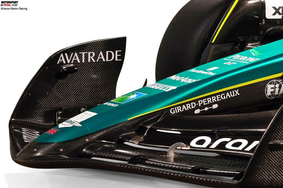 Der Aston Martin AMR23 zeichnet sich unter anderem durch einen neuen Frontflügel aus.