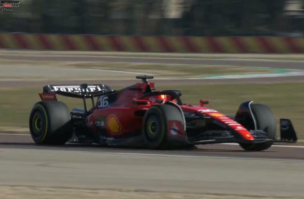 Direkt nach dem stimmungsvollen Launch in Fiorano ging Charles Leclerc mit dem Ferrari SF-23 auf die Strecke.