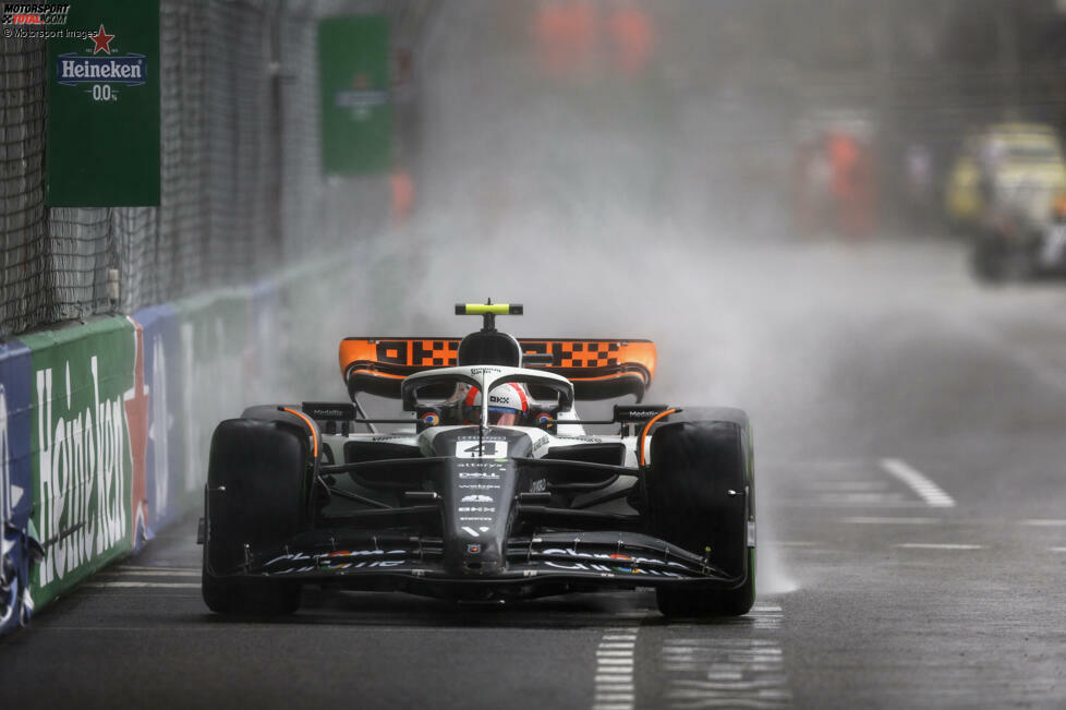 ... McLaren MCL60 von Lando Norris (Foto) und Oscar Piastri die Top 10 in Monaco nach hinten ab. Nicht nur Valtteri Bottas im Alfa Romeo C43 als Elfter geht leer aus, sondern auch ...