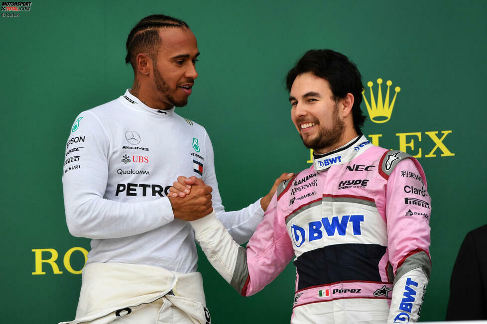 2018 - 1 Podestplatz: Wird es besser? Nein! Auch im folgenden Jahr schafft es nur ein Pilot, der nicht für Mercedes, Ferrari oder Red Bull fährt, auf das Podest. Wieder passiert es in Baku, aber diesmal ist es Sergio Perez im Force India, der Rang drei holt. Das heißt: In den zwei Jahren gehen nur zwei von 123 Podien nicht an die Top 3.