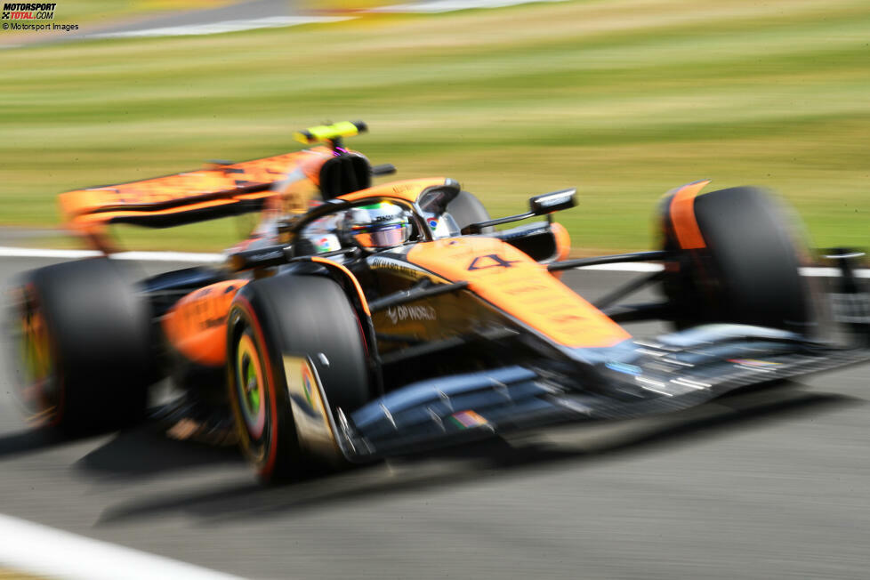 ... wird Norris, dessen couragierte Fahrt mit P2 belohnt wird. Selbst eine späte Safety-Car-Phase und Hard-Reifen im letzten Stint können ihn nicht einbremsen. Er erzielt beim McLaren-Heimrennen sein bestes Saisonergebnis und ...