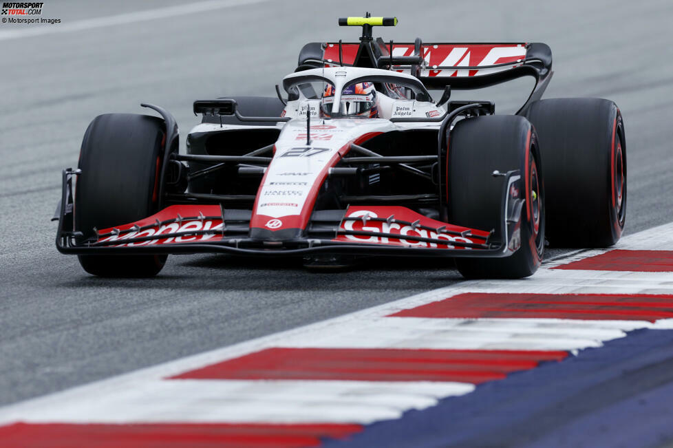 ... Nico Hülkenberg im Haas VF-23 mit seiner dritten Top-10-Platzierung in Folge. Er ist dabei einer der Fahrer, die von insgesamt 47 (!) gestrichenen Rundenzeiten im Qualifying profitieren - Tracklimits! Und das hat vor allem Folgen für ...