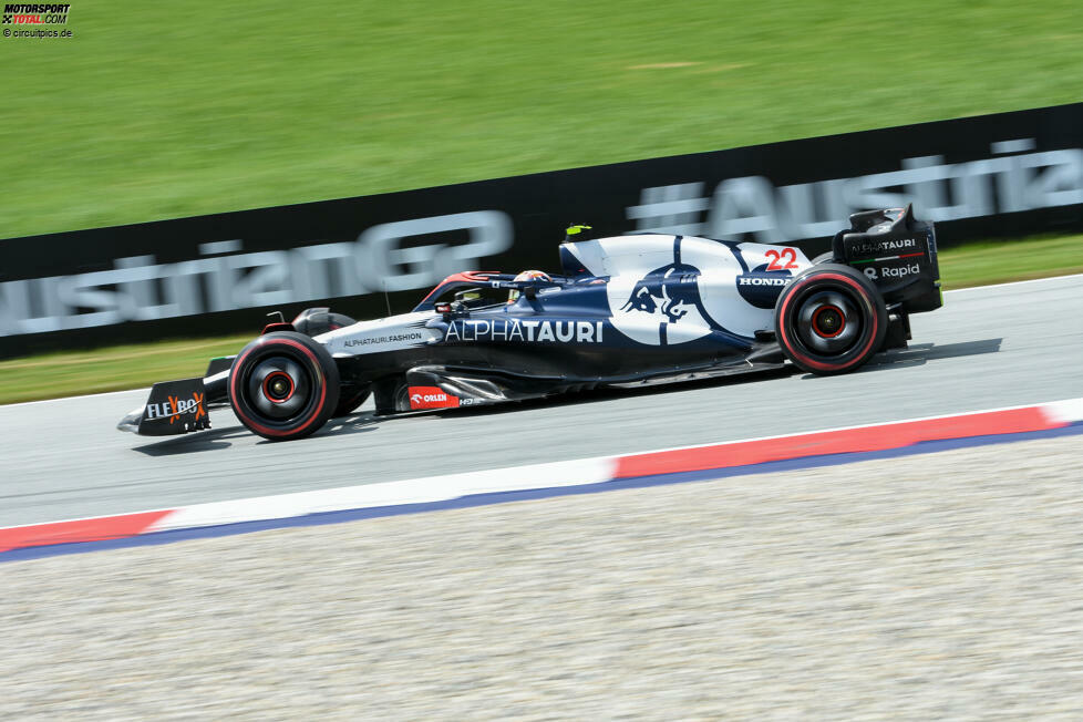 ... Nyck de Vries im AlphaTauri AT04. Ihm fehlen 0,858 Sekunden auf die Spitze in Q1, aber das Feld ist so eng beisammen, dass er das Schlusslicht ist. Immerhin: Red-Bull-Teamchef Christian Horner versichert, man habe 