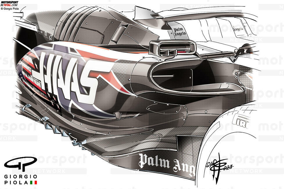 Beim USA-Grand-Prix bringt Haas sein einziges großes Update-Paket mit und wechselt damit als letztes Team auf das sogenannte Downwash-Design der Seitenkästen. Aber: Das Update erweist sich nicht als durchschlagender Erfolg.