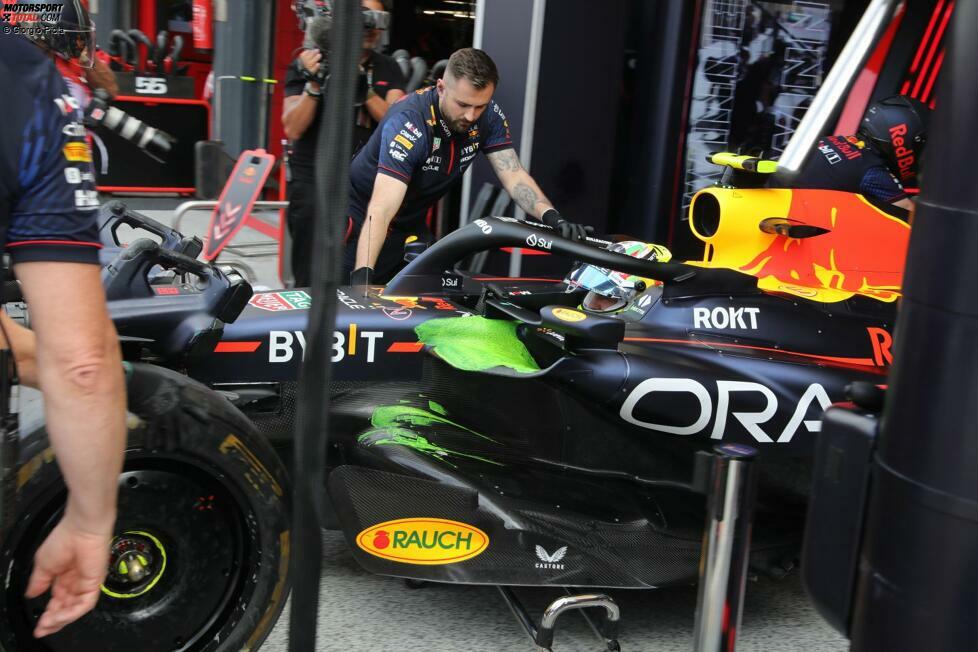 Red Bull RB19: Flow-Vis-Farbe am Seitenkasten