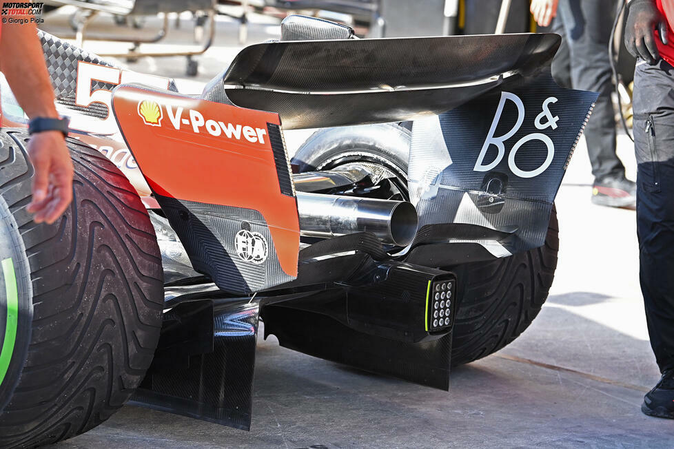 Ferrari SF-23: Heckflügel, Auspuff, Beam-Wing und Diffusor