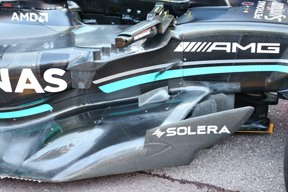 Mercedes W14: Unterboden und Seitenkasten