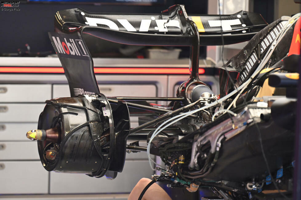 Red Bull RB19: Hinterrad-Bremse und Heckflügel