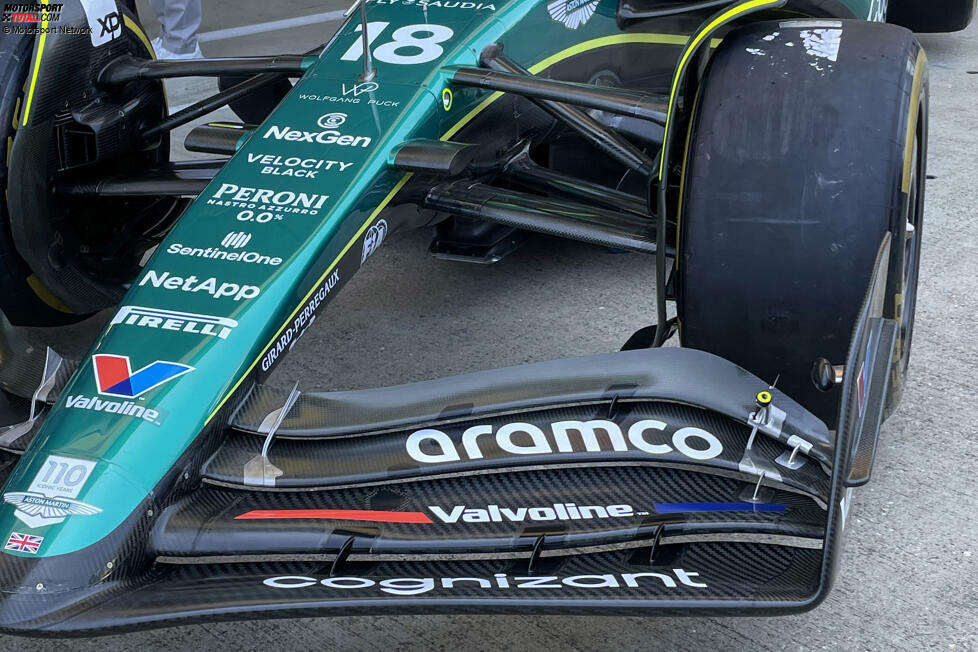 Aston Martin AMR23: Frontflügel
