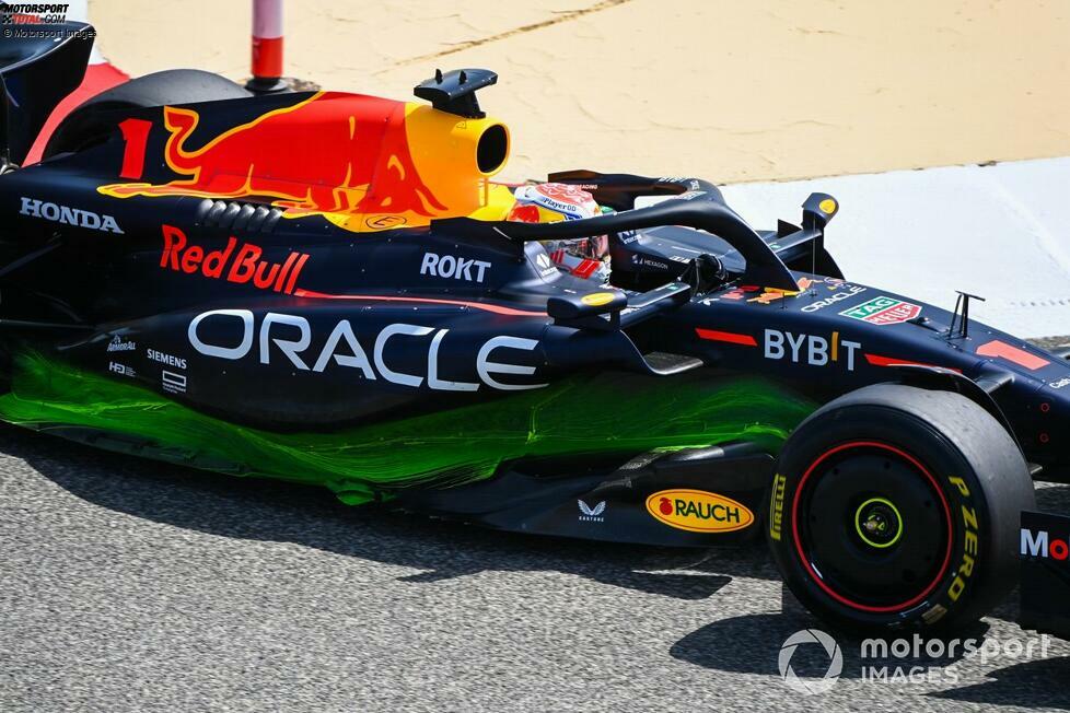 Wie viele andere Teams hat auch Red Bull sein Auto während der ersten Testfahrten vor der Saison mit Flo-Viz-Farbe lackiert, um zu prüfen, ob das Bodywork aus aerodynamischer Sicht seine Ziele erreicht.