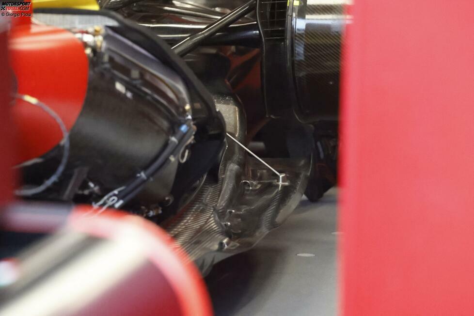 Ferrari SF-23: Unterboden mit Haltestrebe