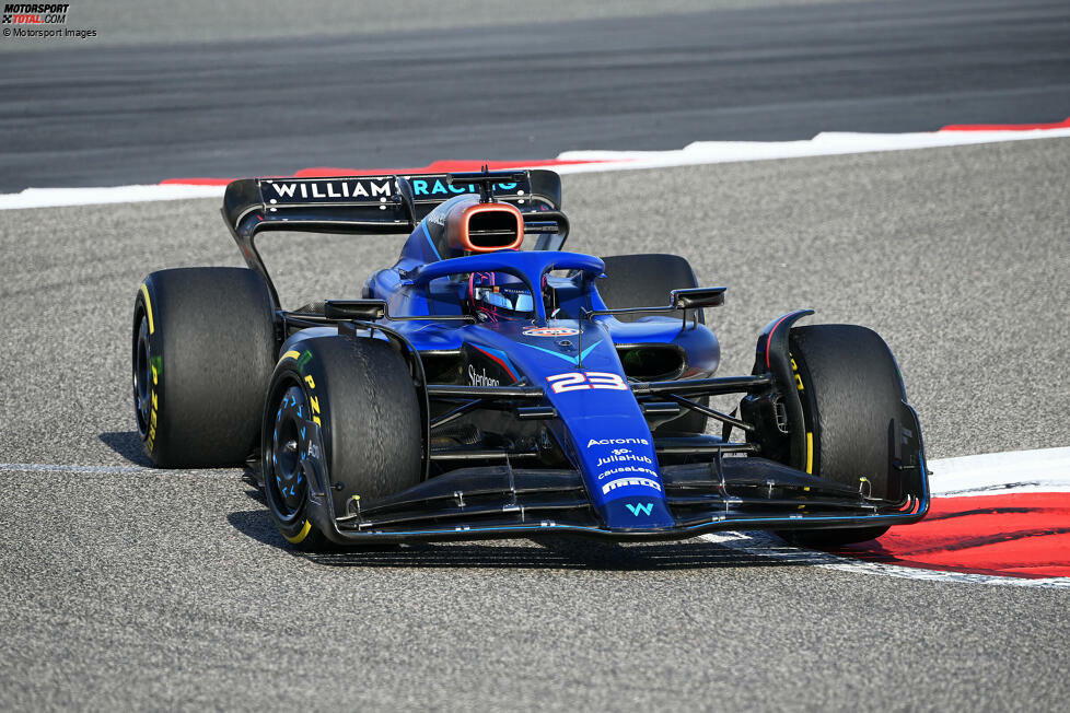 Bei Williams war Alexander Albon am Samstag der einzige Fahrer im Einsatz. Er fuhr 136 Runden und damit die meisten des Tages. An den Tagen zuvor präsentierte sich auch Albons neuer Teamkollege, Formel-1-Rookie Logan Sargeant, anständig. Williams' Wochenbilanz in Runden: 439