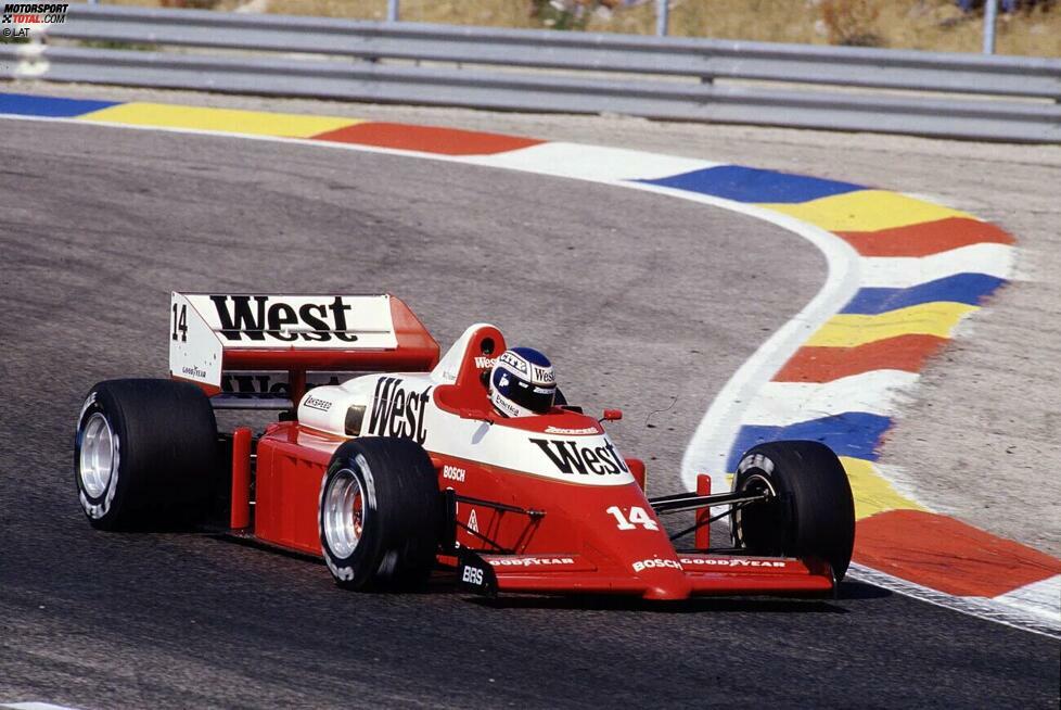 #4 Jonathan Palmer (13): Knapp am Treppchen vorbei geht es für den Vater von Jolyon Palmer, der von 1983 bis 1989 für Williams, RAM, Zakspeed und Tyrrell in der Formel 1 fuhr. Vier Jahre musste der Brite dabei auf seinen ersten Punkt warten - viel Zeit, um genügend schlechte Positionen für diese Liste hier zu sammeln.
