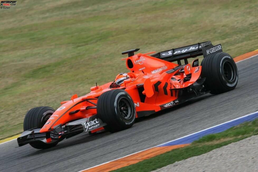 #9 Christijan Albers (10): Der Niederländer verbrachte zweieinhalb Jahre bei Minardi, Midland und Spyker am Tabellenende, aber zumindest kann ihm niemand seinen fünften Platz beim Skandal-Rennen in Indianapolis 2005 nehmen. Da waren zwar nur sechs Autos am Start, Letzter war Albers da aber nicht.
