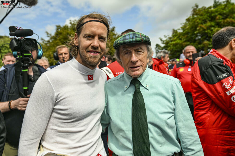 Sebastian Vettel und Jackie Stewart