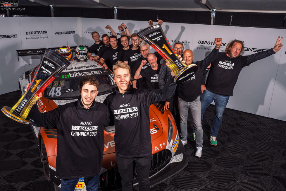 Mit fünf Siegen in der Pirelli-Junior-Wertung waren die Champions Salman Owega und Elias Seppänen auch in der Nachwuchswertung des ADAC GT Masters 2023 nicht zu stoppen.