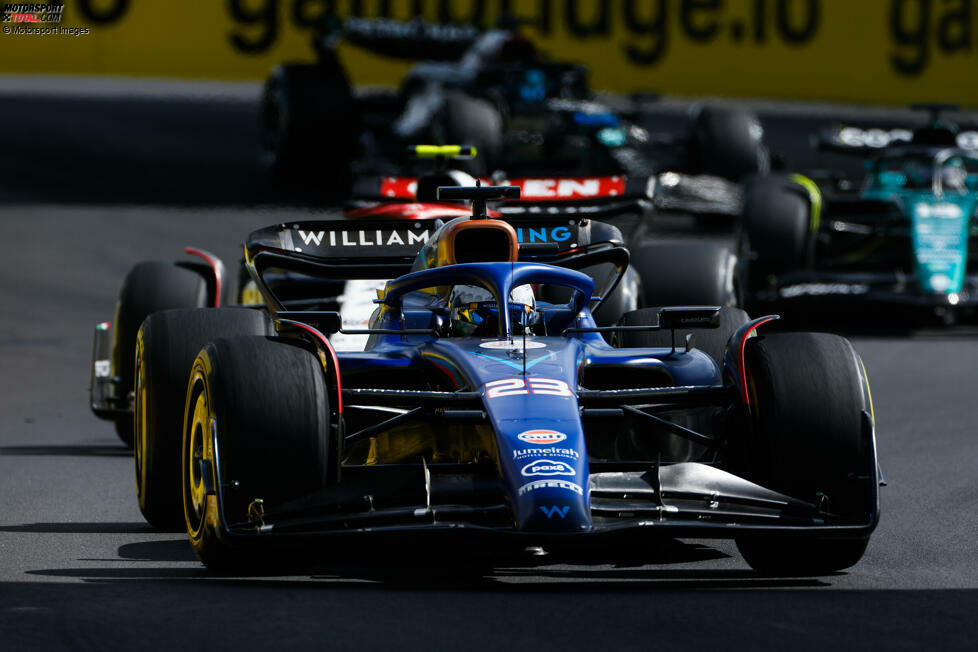 Alexander Albon (3): Hat im Qualifying Q3 nur ganz knapp verpasst und sich unter anderem vor Hamilton im Werks-Mercedes qualifiziert. Konnte im Rennen dann leider keine Akzente mehr setzen, am Ende P14, was laut eigener Aussage auch grob der aktuellen Position des Williams entspricht. Solide.