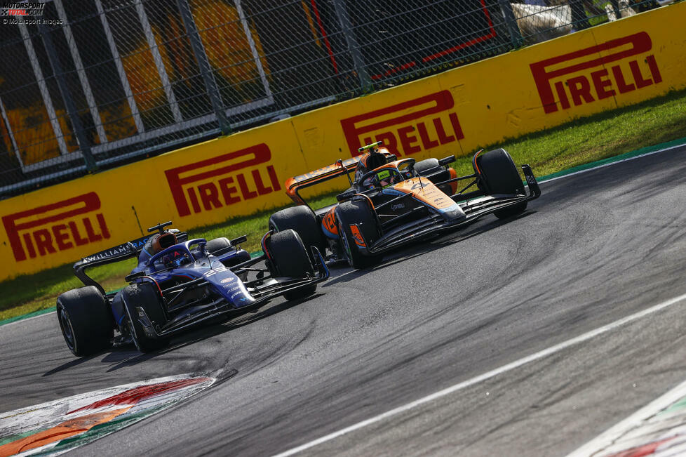 Lando Norris (3): Unterm Strich etwas besser als der Teamkollege - zumindest im Rennen. Wirklich berauschend war das aber auch nicht, weil er bis zum Ende hinter Albon feststeckte. Und Hamilton bewies ja, dass man auch den Williams in Monza überholen kann ...