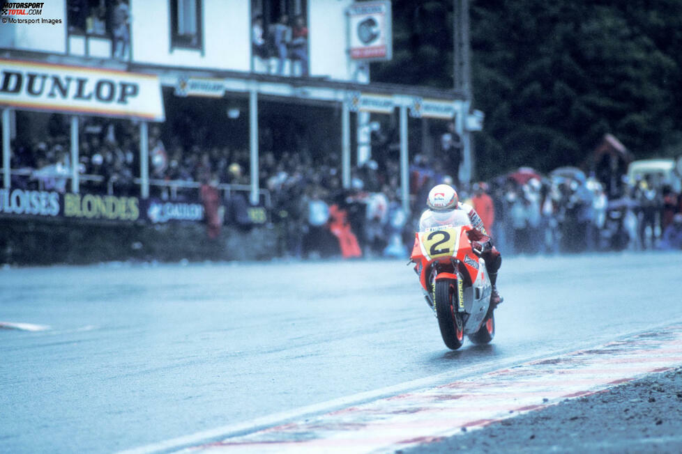 400. Grand Prix: Frankreich 1986 in Le Castellet - Sieger: Eddie Lawson (Yamaha). Einer von sieben Saisonsiegen für 500er-Weltmeister 