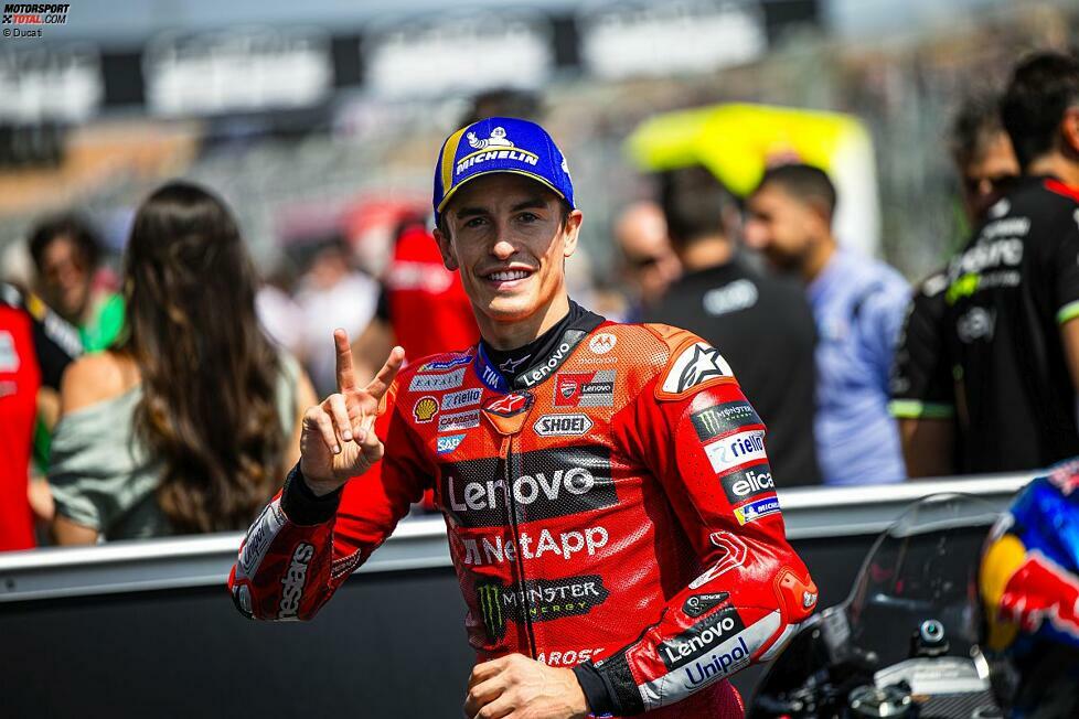 Marc Marquez (Spanien) wechselte Ende 2024 mit einem Zweijahresvertrag ins Ducati-Werksteam, hat also vor, bis mindestens 2026 zu bleiben und um den Titel zu kämpfen.