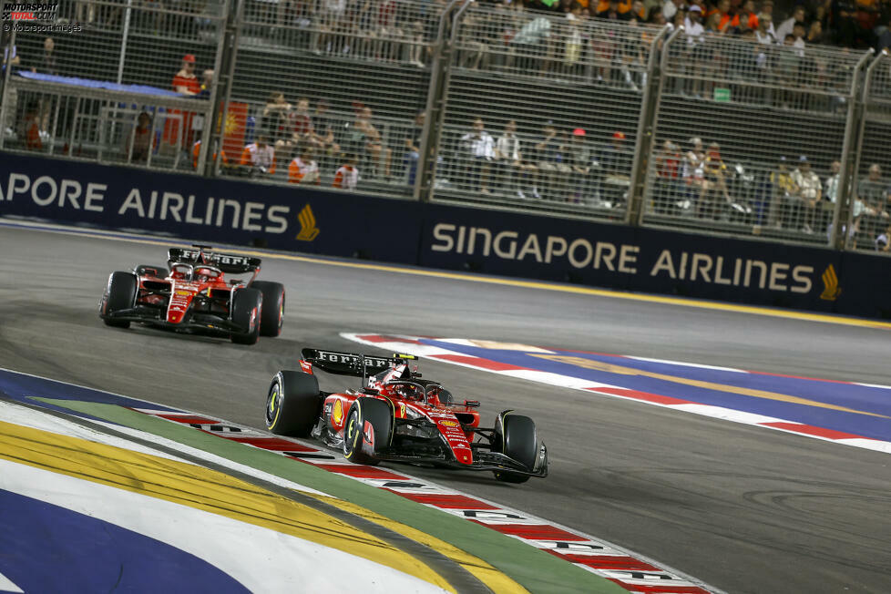 Charles Leclerc (2): Im Qualifying nur minimal langsamer als der Teamkollege, aber das entschied sein Schicksal. Musste im Rennen den Wasserträger für Sainz spielen und erfüllte diese Rolle bestens. Durch Pech beim Boxenstopp dann unverschuldet zurückgefallen, sonst wäre es am Ende wohl mehr als P4 geworden.