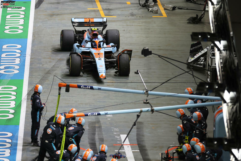 Logan Sargeant (5): Kommt weiterhin nicht aus dem Quark. In Q1 rund sechs Zehntel langsamer als der Teamkollege, im Rennen dann der fast schon obligatorische Abflug am Wochenende. Der machte das Rennen zwar spannend, für seine Note war er aber natürlich nicht zuträglich ...