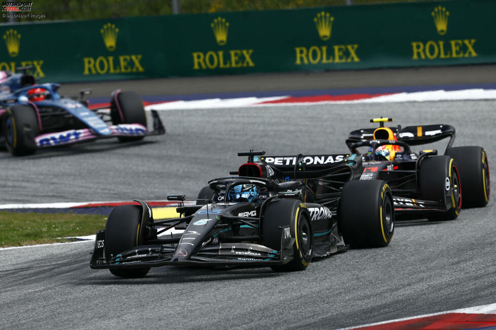 George Russell (3): Unterm Strich besser als Hamilton, wenn auch auf niedrigem Niveau. Immerhin ein Zähler im Sprint und P7 im Rennen - wohlgemerkt ohne Tracklimit-Strafe. Die Pace war aber nicht wirklich gut, mehr als eine 3 gibt es von uns dafür nicht.
