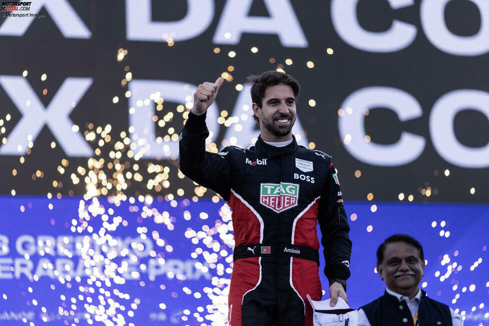 Antonio Felix da Costa, Porsche, als Drittplatzierter auf dem Podium