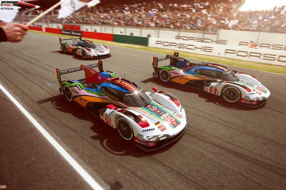 Porsche 963 #5, #6 und #75 - Rendering