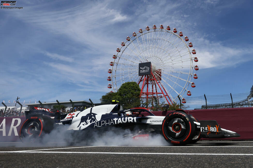 Yuki Tsunoda (3): Schaffte es im Qualifying in Q3, verpasste die Punkte im Rennen als Zwölfter aber knapp. Wurde laut eigener Aussage von Teamkollegen aufgehalten. Insgesamt kein schlechter Auftritt beim Heimrennen, aber nicht gut genug für eine bessere Note.