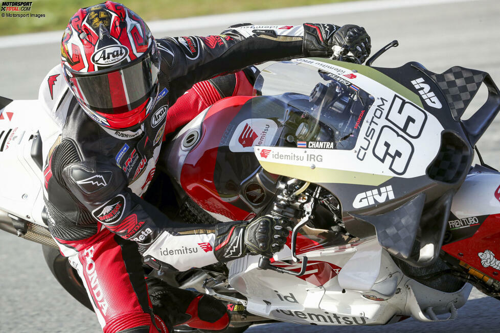 Erstmals auf dem MotoGP-Bike, der Honda RC213V des LCR-Teams, sitzt Chantra Mitte November 2024 beim Barcelona-Test. Als Teamkollege von Routinier Johann Zarco tritt der Thailänder die Nachfolge von Takaaki Nakagami an.