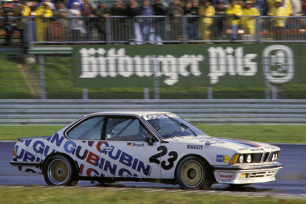 BMW 635 CSi (1984 - 1989): Der mit Alpina-Rennmotoren ausgestattete Gruppe-A-Tourenwagen sorgt schon bei der DTM-Premiere in Zolder für einen Vierfachsieg - Volker Strycek (Foto) gewinnt hingegen 1984 nie und wird dennoch Meister. Insgesamt gelingen mit dem 270 PS starken 635 CSi bis Ende 1986 sechs DTM-Siege, fünf durch Harald Grohs.