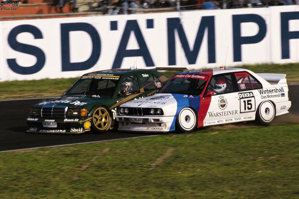 BMW M3 Sport Evolution (1990 - 1994): 1990 kommt die Evo-Variante des M3 mit 2,5-Liter-Motor, mehr Abtrieb, größeren Felgen und bis zu 370 PS. 1990 scheitert Johnny Cecotto knapp am Titel, man wird aber immerhin Markenmeister. Insgesamt holt BMW bis zum Werksausstieg Ende 1992 24 Siege, die meisten durch Cecotto und Steve Soper.