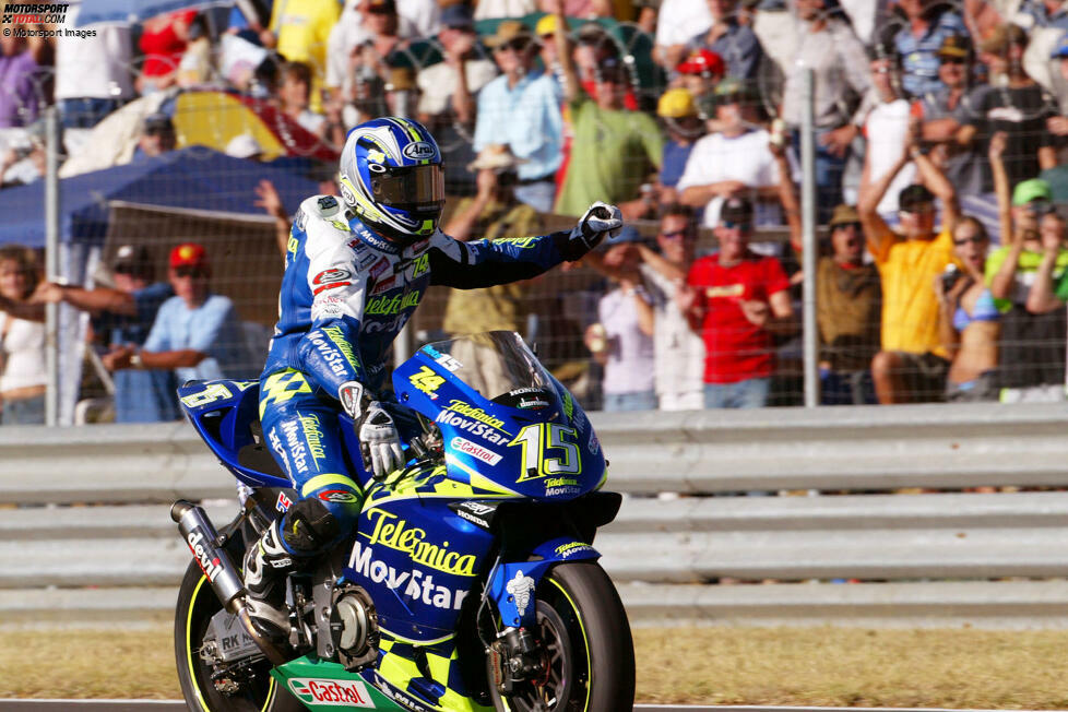 Auf dem Höhepunkt seiner MotoGP-Karriere kämpft Sete Gibernau 2003/04 gegen Valentino Rossi um den Titel, unterliegt dem Italiener aber. Ein Wechsel von Honda zu Ducati wird zum Fiasko und Gibernau tritt 2006 zurück.