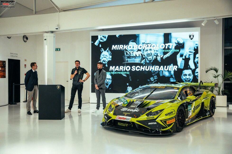 Auch Bortolotti und SSR-Teamchef Mario Schuhbauer vor dem Mikrofon: Gibt es für die Truppe eine Zukunft in der DTM?
