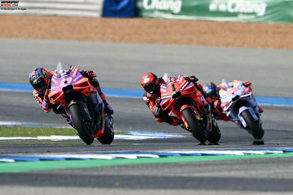 Insgesamt 53 Podestplätze wurden in der Saison 2024 von Ducati-Piloten eingefahren, und das mit sechs verschiedenen Fahrern: Francesco Bagnaia, Jorge Martin, Marc Marquez, Enea Bastianini, Marco Bezzecchi und Alex Marquez.