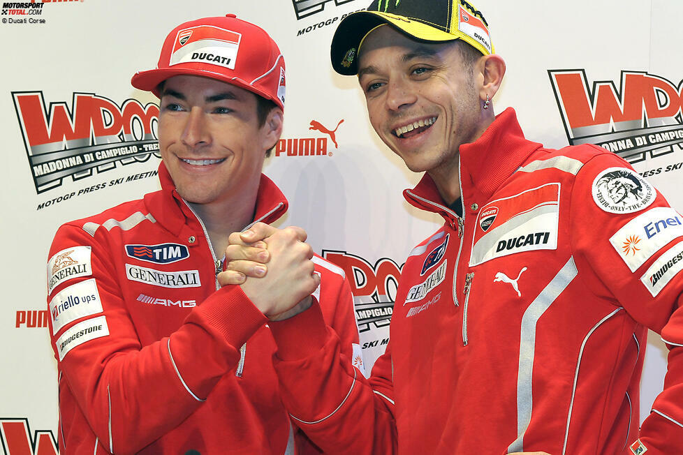 2011/12: Nicky Hayden und Valentino Rossi