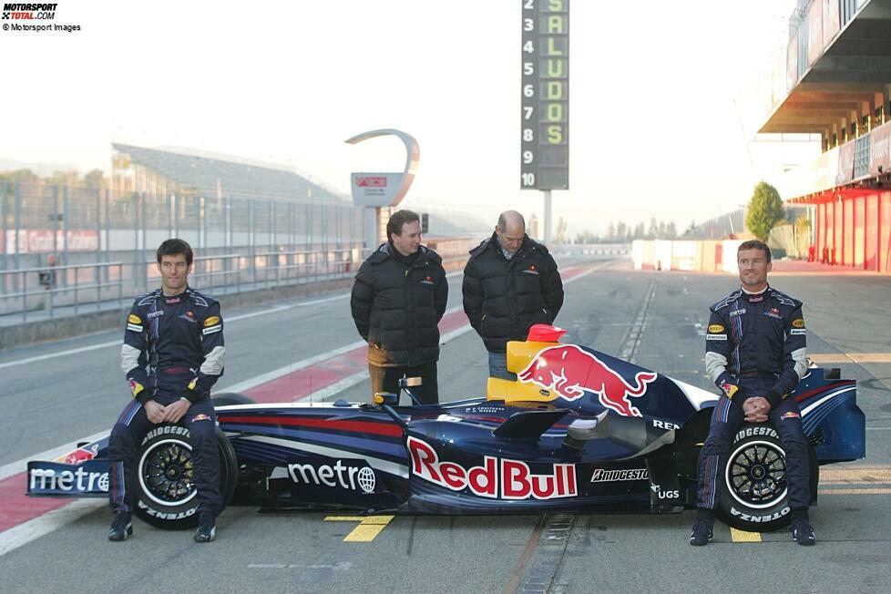Der RB3 aus der Saison 2007 ist das erste Newey-Auto für Red Bull. Noch aber fährt das Team seinen eigenen Ansprüchen hinterher: Es gelingt nur ein Podestplatz durch Mark Webber, der auf dem Nürburgring Dritter wird.