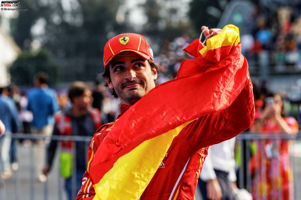 20. Mexiko: Sainz gewinnt sein erstes richtiges Rennen seit Australien im März, während Norris seine WM-Führung vor Rivale Leclerc mit Rang zwei ein wenig ausbaut. 38 Punkte beträgt der Vorsprung des Briten nun. Stand: 1. Norris (360), 2. Leclerc (322), 3. Piastri (283), 4. Sainz (269), 5. Hamilton (218).