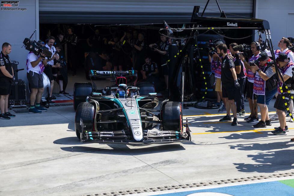 ... bei Antonellis Heimspiel in Italien darf er zum ersten Mal an einem Rennwochenende mitmischen: In Monza fährt er das erste Freie Training im aktuellen Mercedes W15.