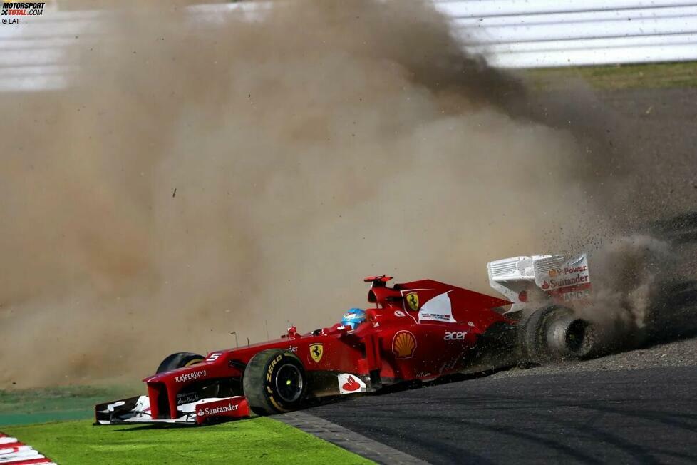 12. Fernando Alonso (Ferrari) beim Großen Preis von Japan 2012 - Grund: Unfall