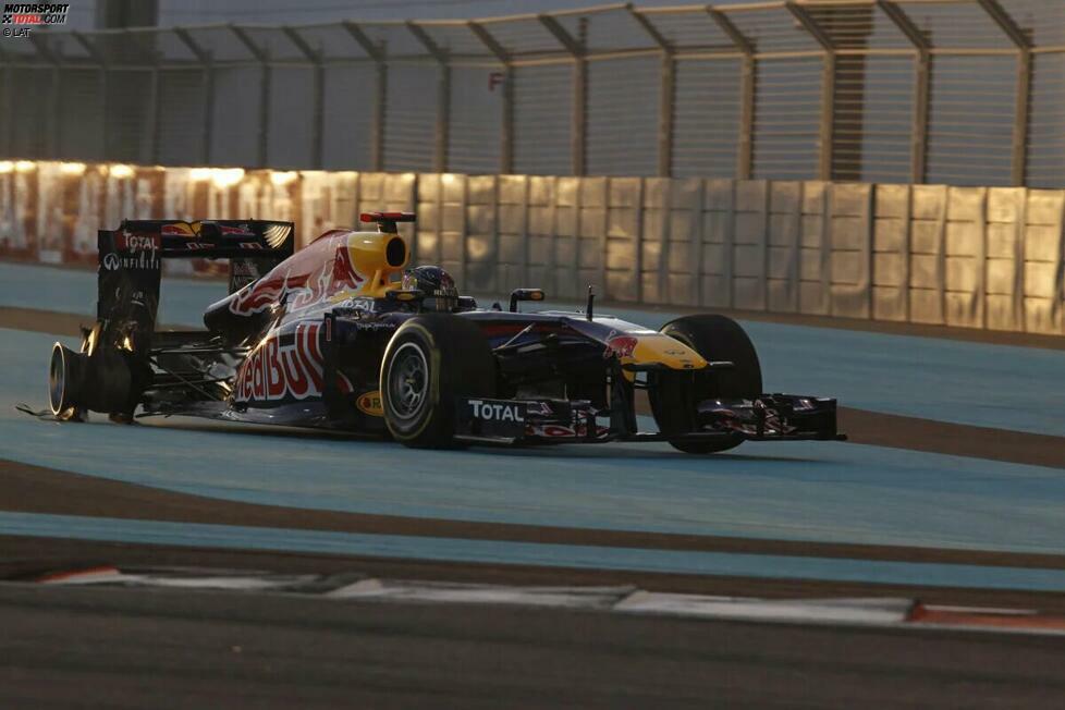 14. Sebastian Vettel (Red Bull) beim Großen Preis von Abu Dhabi 2011 - Grund: Reifenschaden