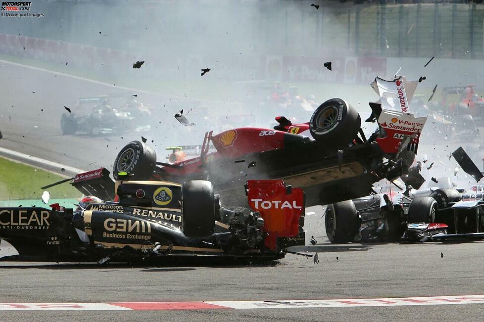 13. Fernando Alonso (Ferrari) beim Großen Preis von Belgien 2012 - Grund: Unfall