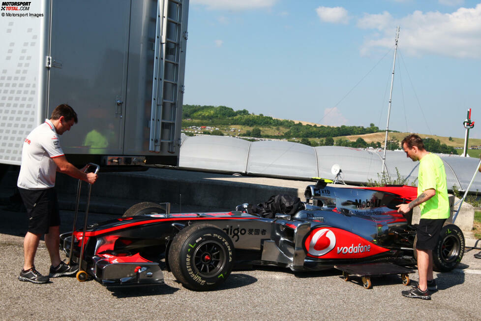 17. Lewis Hamilton (McLaren) beim Großen Preis von Ungarn 2010 - Grund: Getriebe