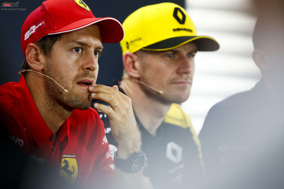 ... fuhren mit Sebastian Vettel bei Ferrari und Nico Hülkenberg bei Renault zwei Deutsche in der Formel 1.