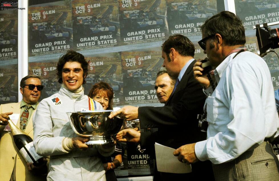 Francois Cevert (Frankreich): Beim Saisonfinale 1971 in Watkins Glen gewinnt Tyrrell-Fahrer Cevert erstmals ein Formel-1-Rennen. Nicht ahnend, dass er zwei Jahre später an gleicher Stelle nach einem Qualifying-Unfall den Tod finden würde.