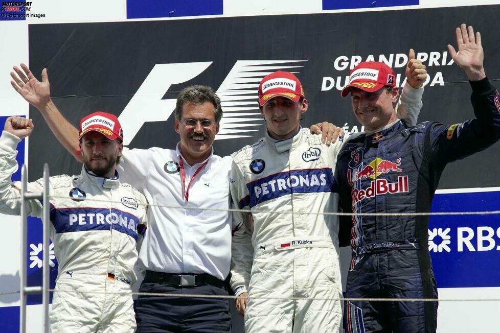 Einen Sieg hat Sauber als Privatteam nicht erreicht, nur als BMW-Werksteam mit Robert Kubica 2008 in Kanada. Daher ist ...