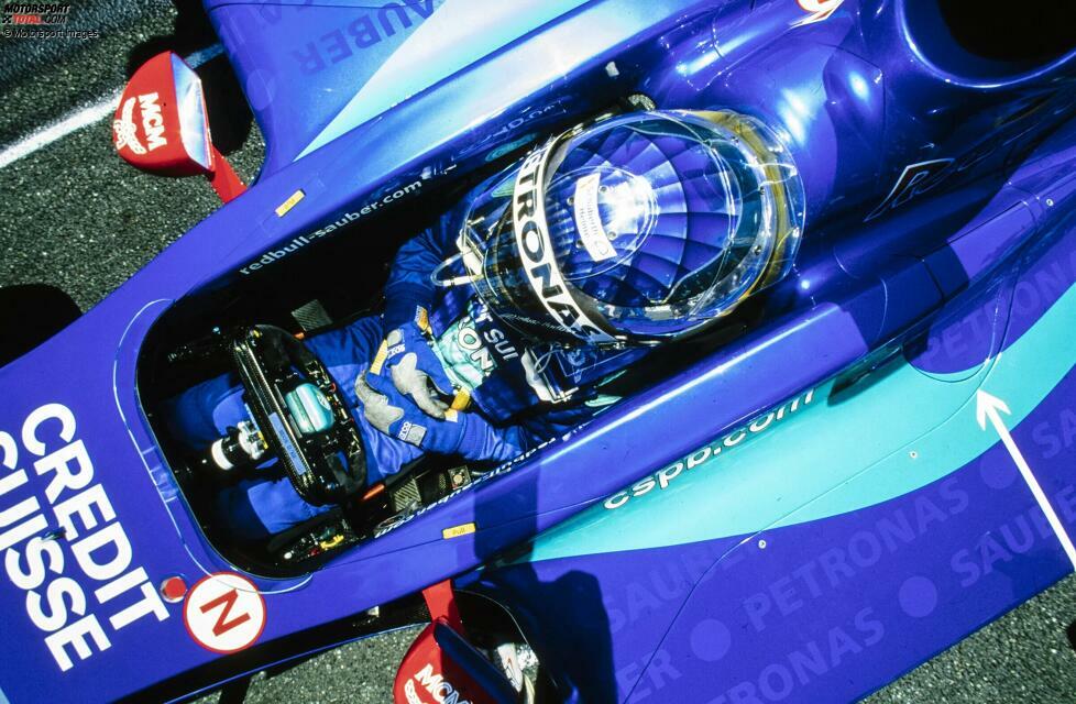 ... von Nick Heidfeld mit WM-P8 in der Saison 2001 nach einem dritten Platz für Sauber.