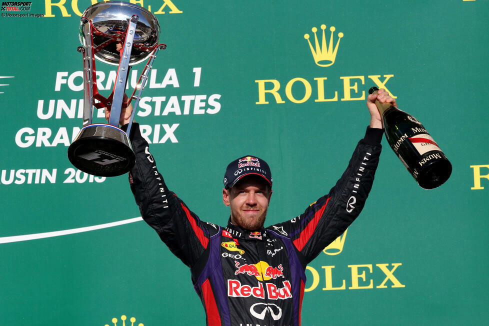 ... mit vier WM-Titeln von 2010 bis 2013 hat ihm Sebastian Vettel noch etwas voraus. An Siegen ist Vettel aber schon längst überflügelt worden: Von 2009 bis 2014 hat der Deutsche 38-mal für Red Bull gewonnen.