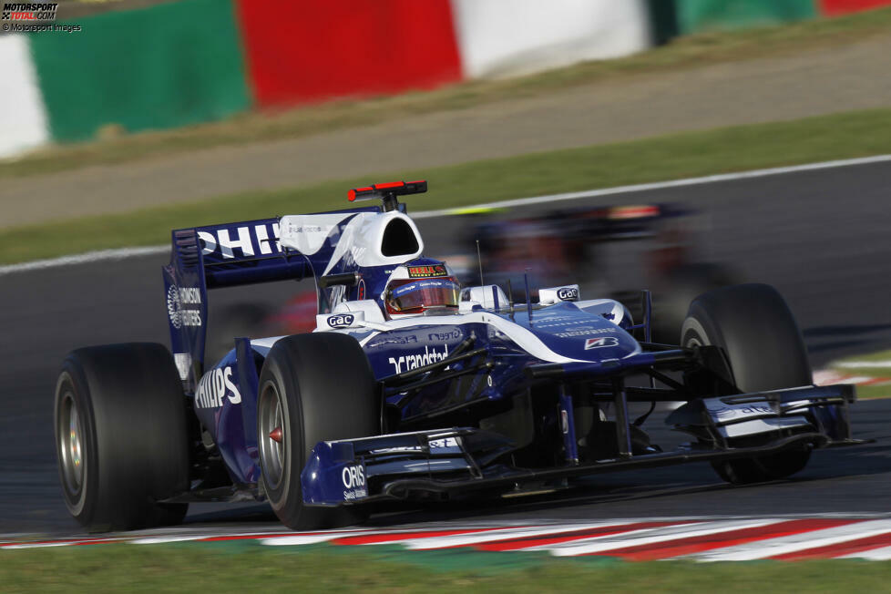 Williams ist ab 2010 schon nicht mehr das Topteam früherer Zeiten, als Barrichello noch für zwei Saisons dazustößt. WM-Platz zehn ist das höchste der Gefühle für ihn zum Ausklang seiner Formel-1-Laufbahn.